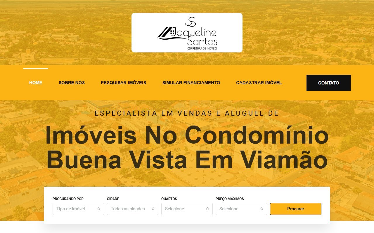 Screenshot do site Jaqueline Santos Imóveis (condominiobuenavistaviamao.com)