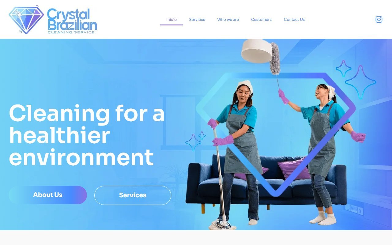 Screenshot do site Crystal Brazilian Cleaning (crystalbrazilian.com)
