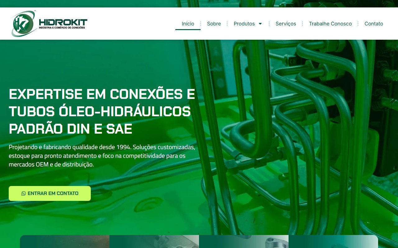 Screenshot do site Hidrokit Hidráulica (hidrokit.com.br)