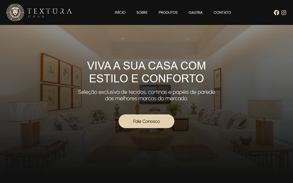 Screenshot do site Textura Casa Decoração (lojatextura.com.br)