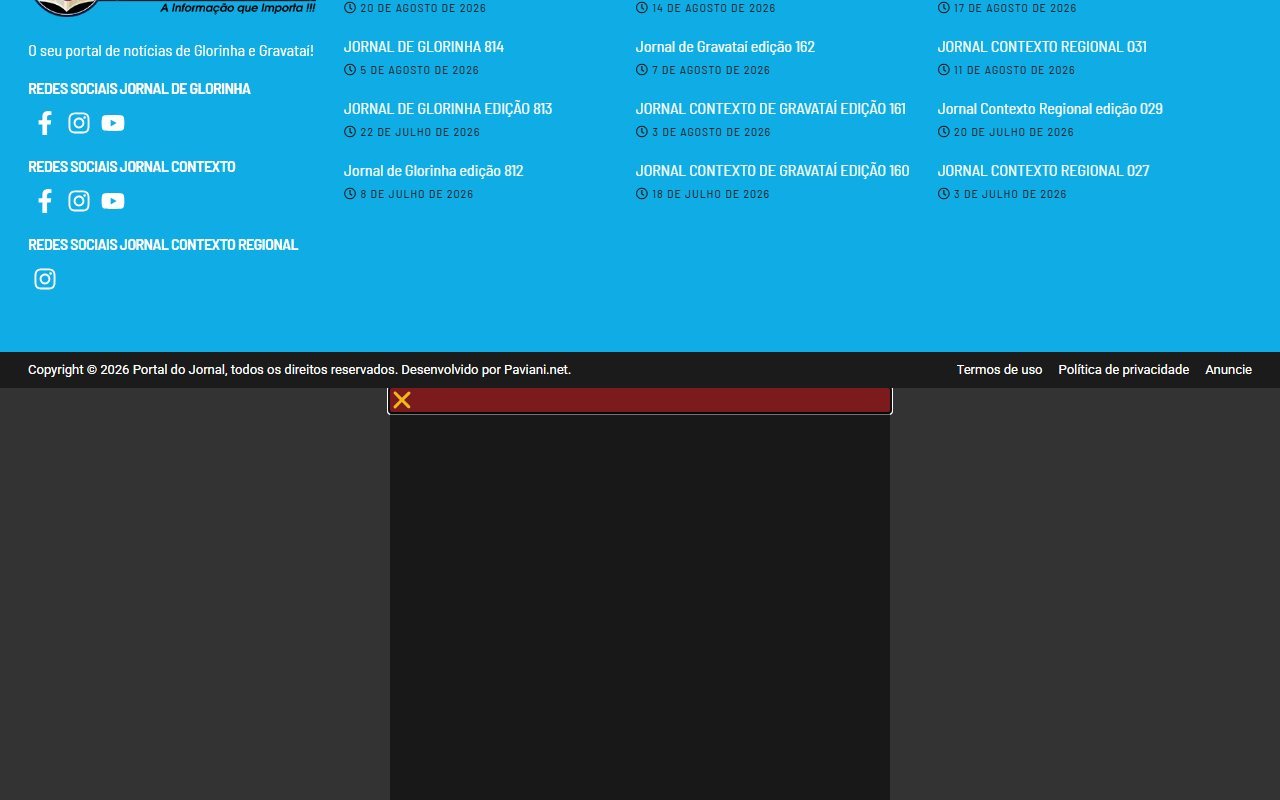 Screenshot do site Portal do Jornal (portaldojornal.com.br)
