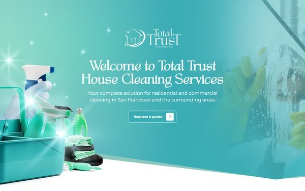 Screenshot do site Total Trust Cleaning (totaltrustcleaning.com)