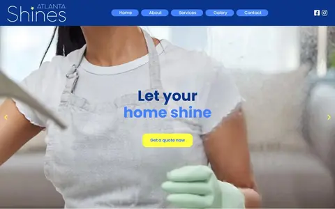 Site da Atlanta Shines Cleaning
