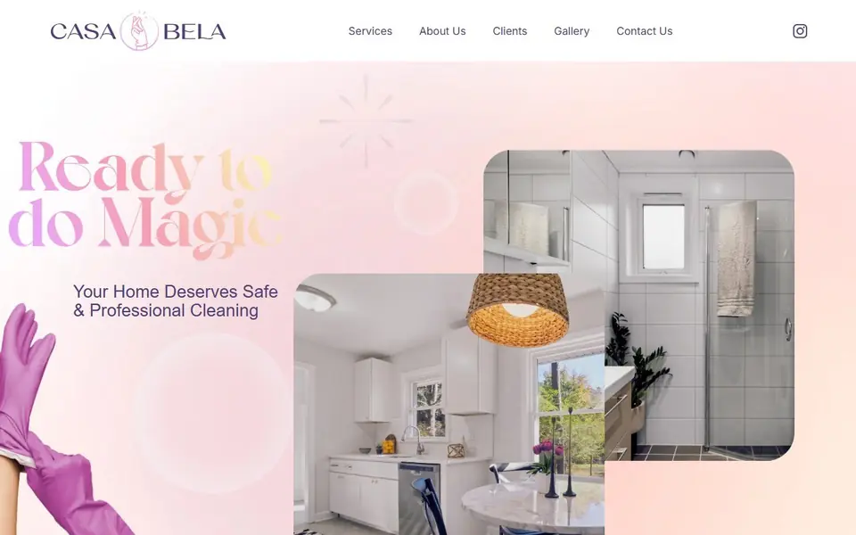 Site da Casa Bela Brazilian Cleaning
