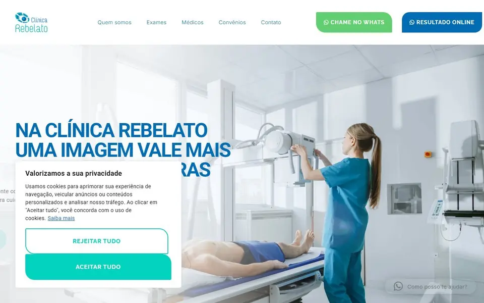 Site da Clínica Rebelato