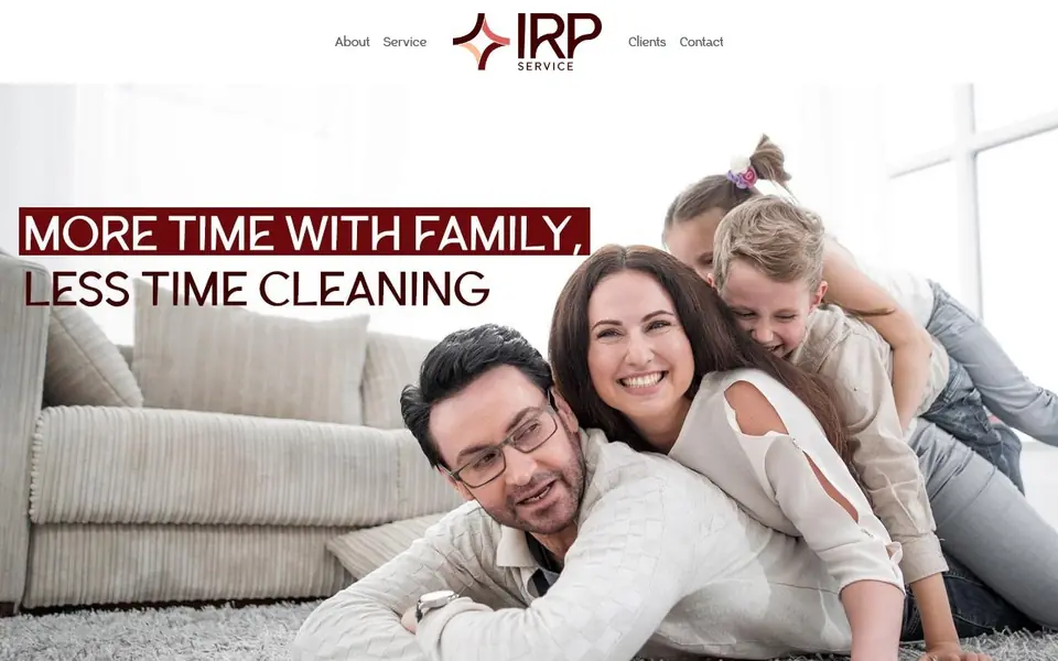 Site da IRP Services Cleaning