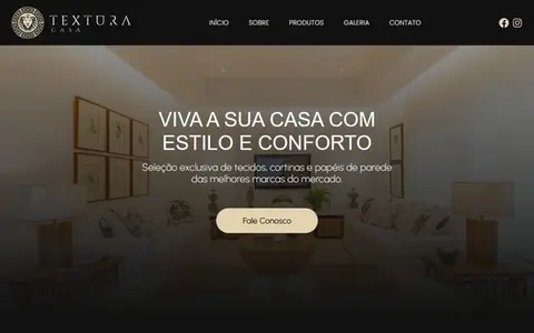 Site da Textura Casa Decoração
