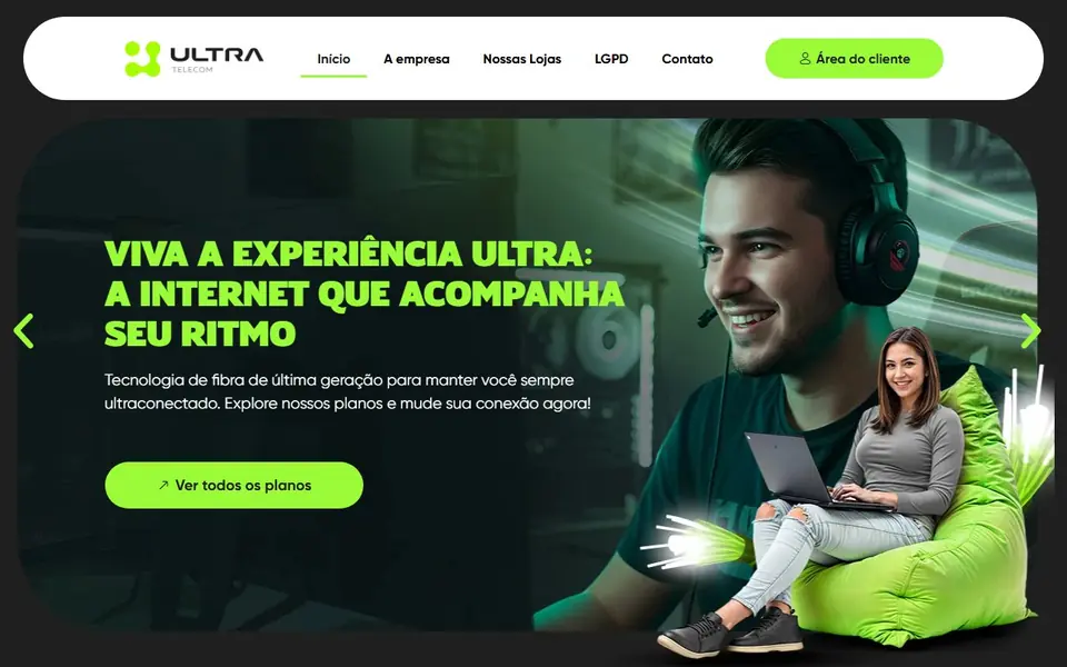 Site da Ultra Telecom