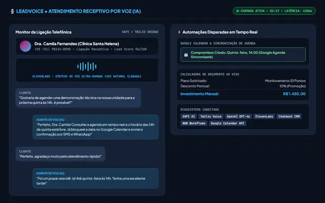 Agente Telefônico Receptivo com IA